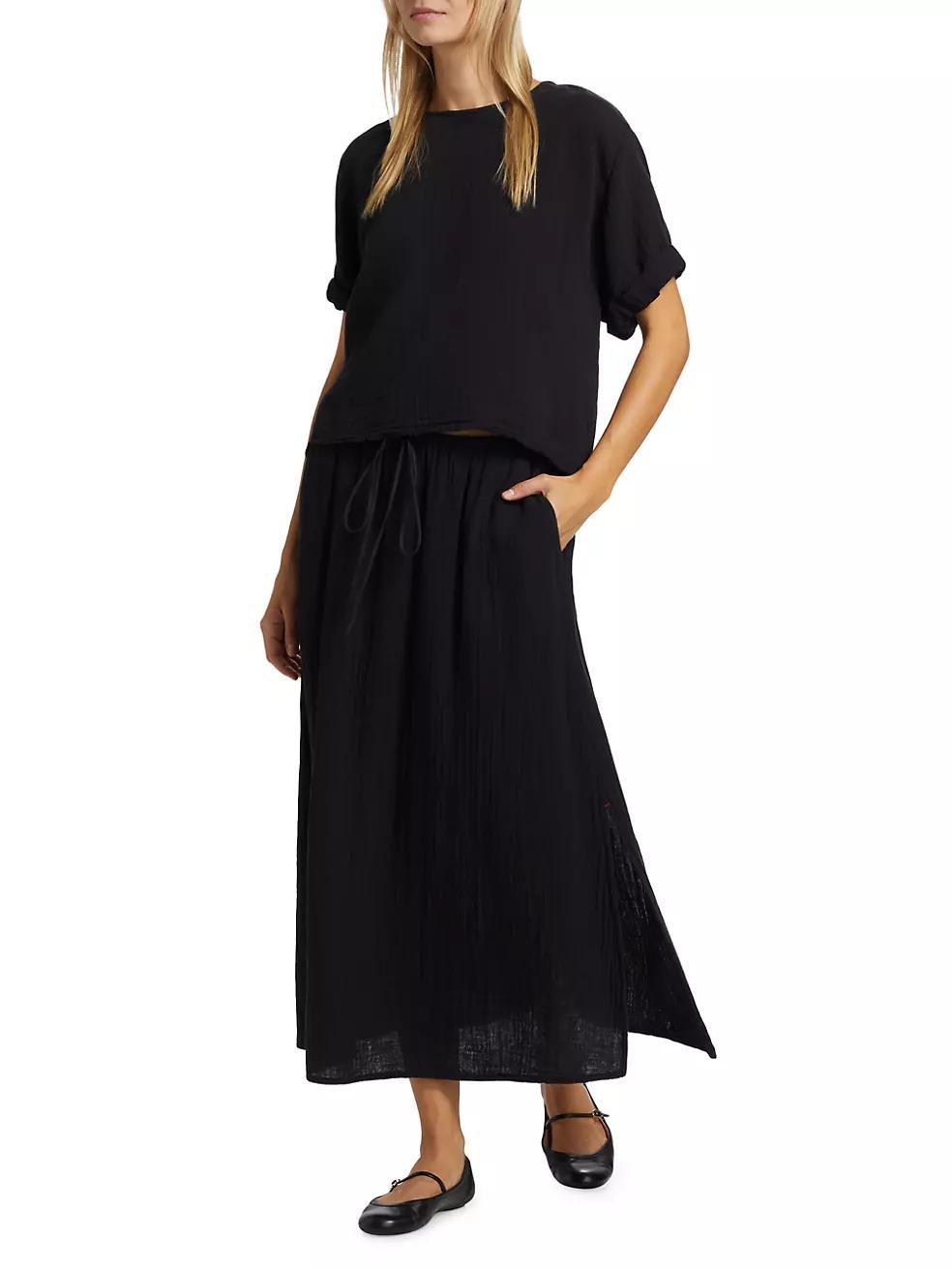 Womens Avryll Cotton Gauze Maxi Skirt Product Image