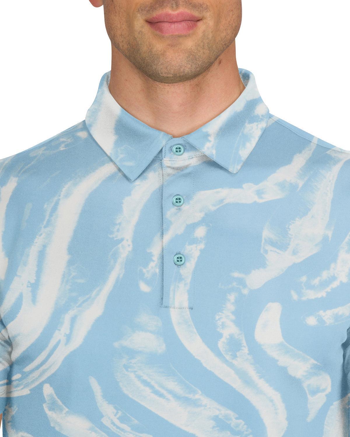 Three Sixty Six Men’s Print Golf Polos Male Product Image