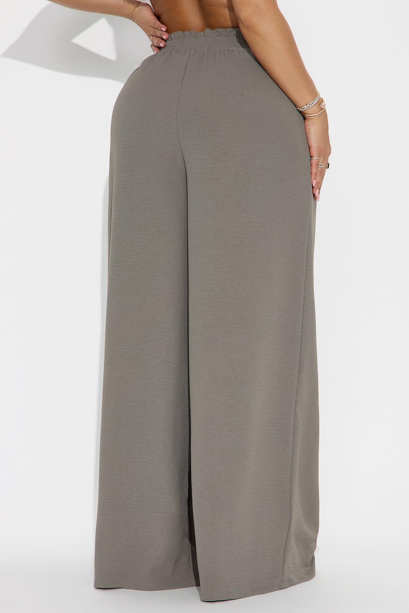 Mylene Tie Waist Pant - Charcoal Product Image