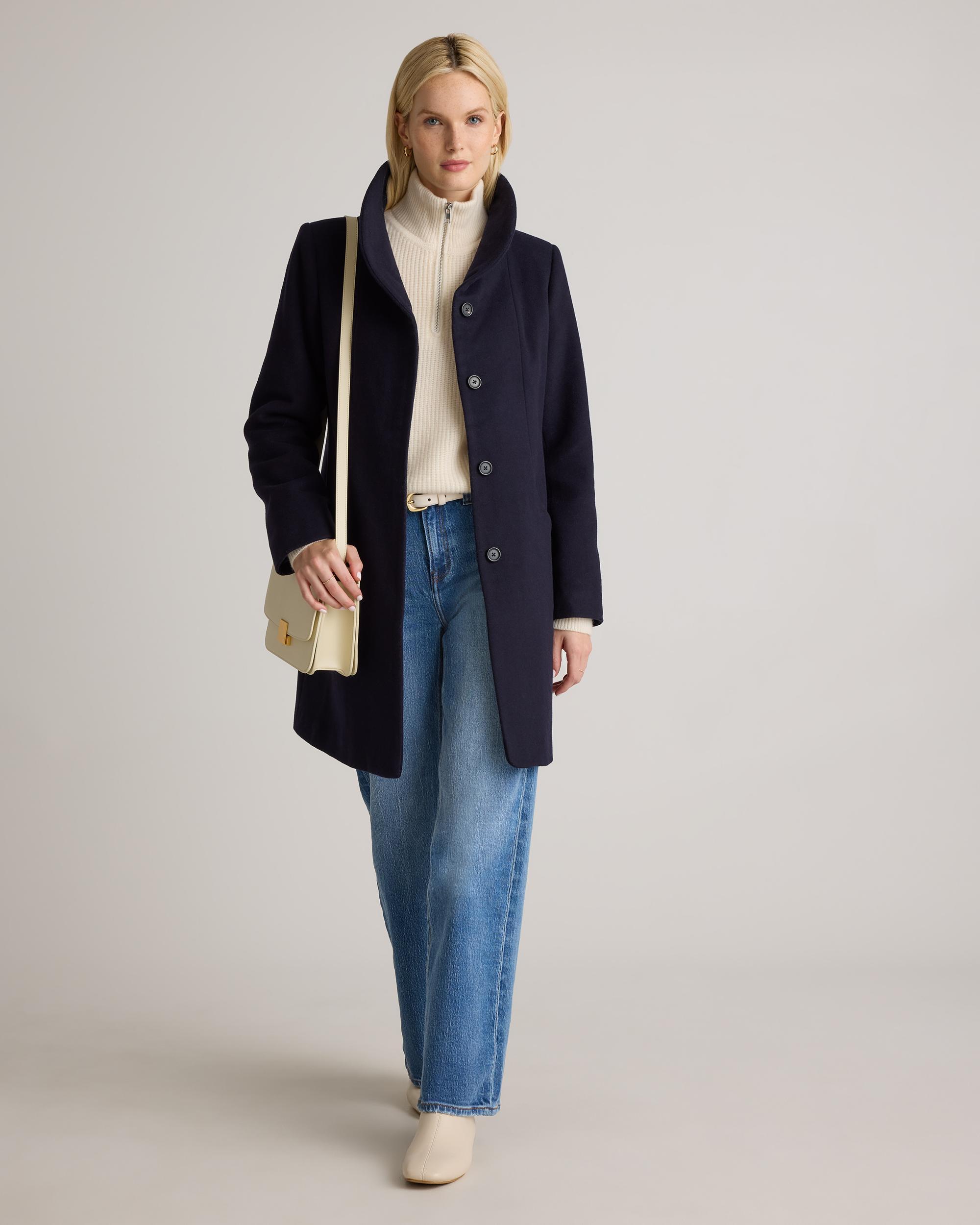 Quince | Women's Italian Wool Cocoon Coat Size XL, Wool/Nylon Product Image