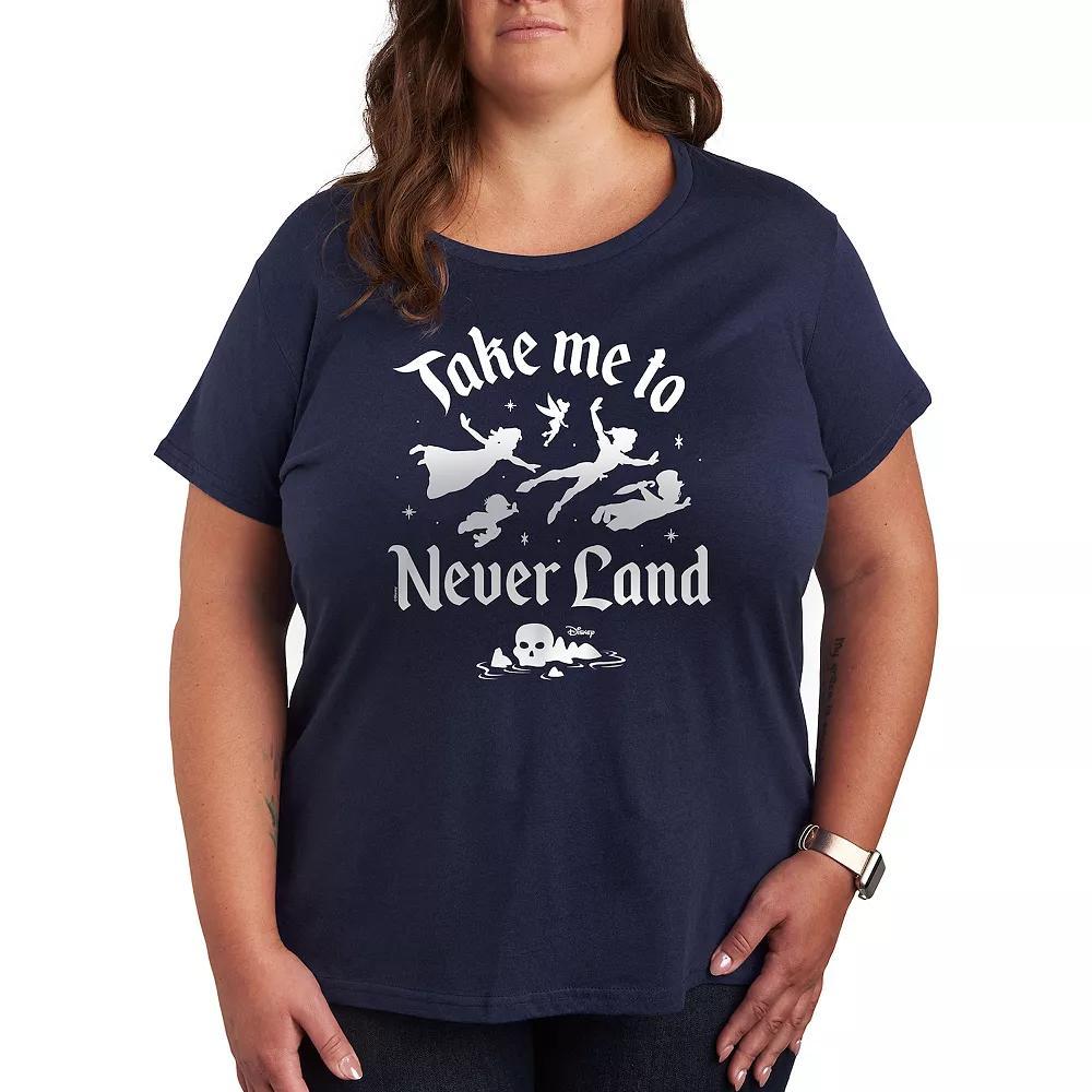 Disneys Peter Pan Plus Take Me To Never Land Graphic Tee, Womens Product Image