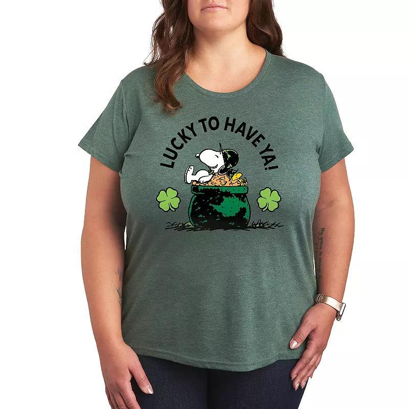 Disneys Mickey Mouse Plus Explore Outside Graphic Tee, Womens Grey Green Product Image