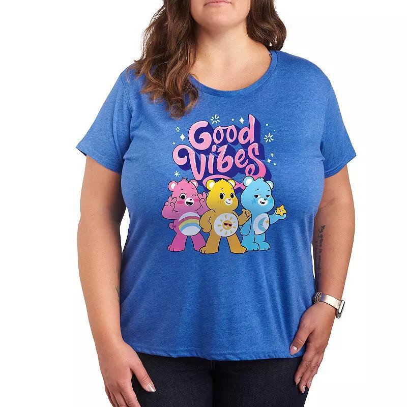 Plus Care Bears Vibes Graphic Tee, Womens Grey Gray Product Image