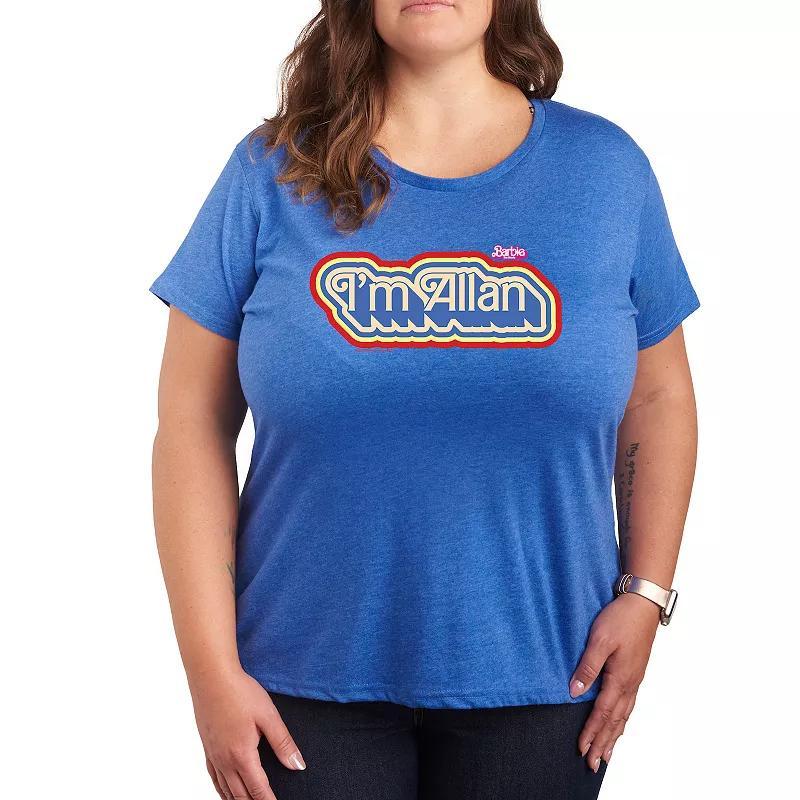 Plus Polly Pocket Ombre Logo Graphic Tee, Womens Grey Royal Blue Product Image