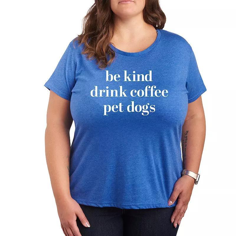 Plus Jesus Loves Me Graphic Tee, Womens Grey Royal Blue Product Image