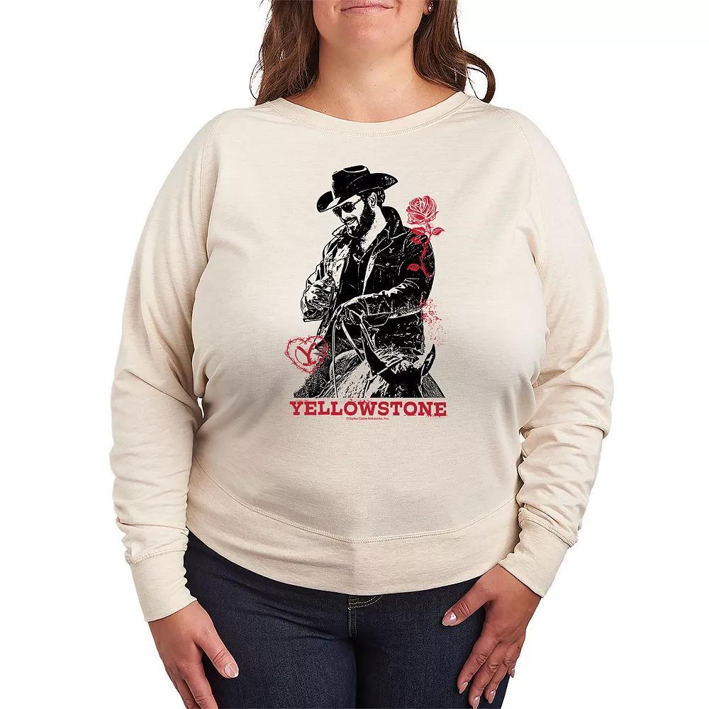 Plus Size Yellowstone Love Rip French Terry Long Sleeve Tee, Womens Product Image