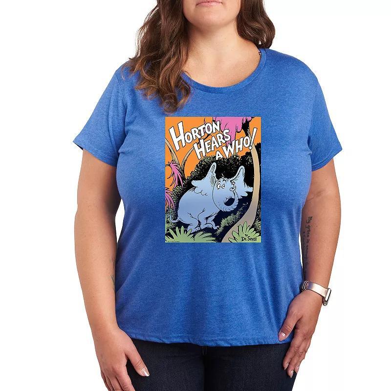 Plus Dr. Seuss Horton Forest Graphic Tee, Womens Grey Gray Product Image