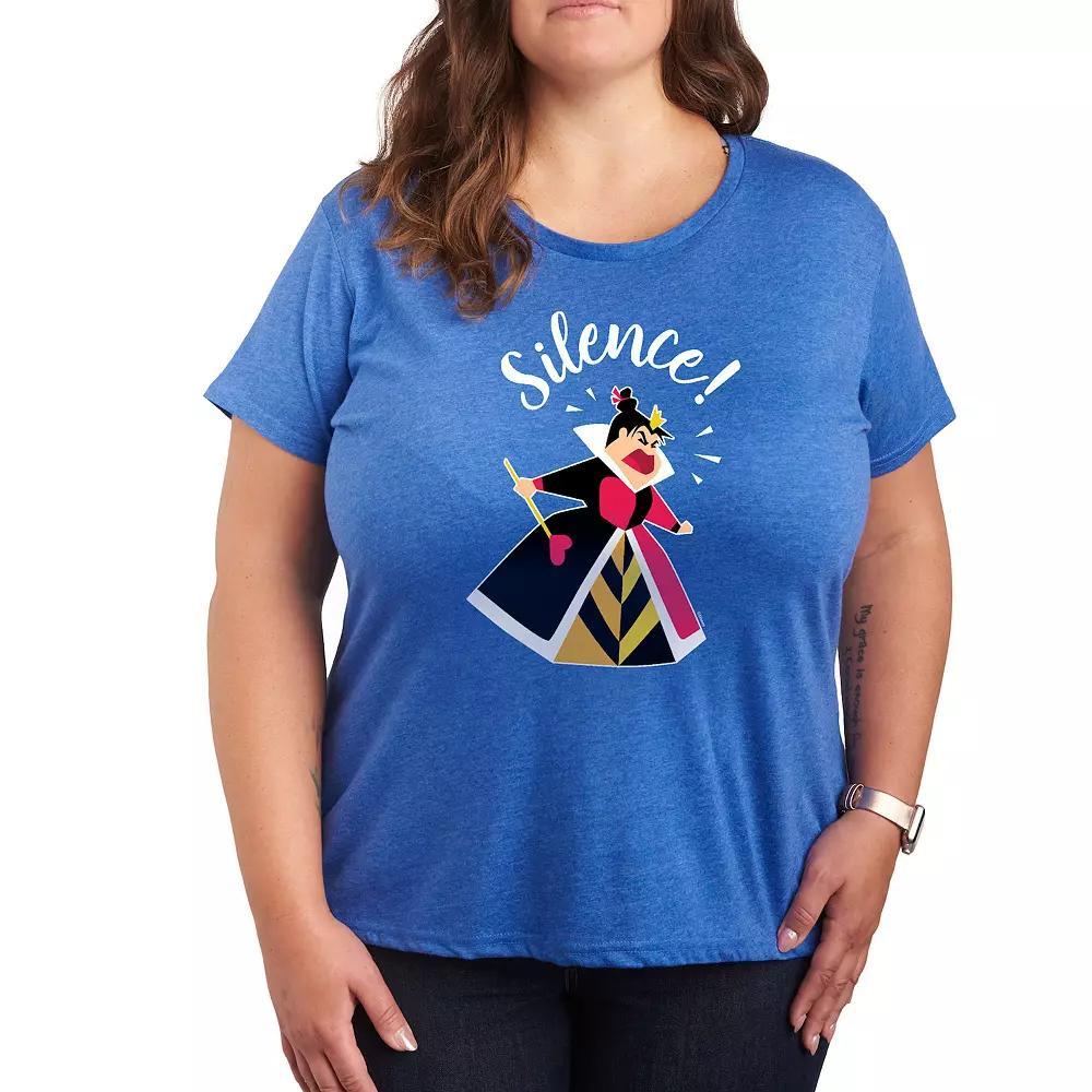 Plus Size Game Day Football Graphic Tee, Womens Grey Royal Blue Product Image