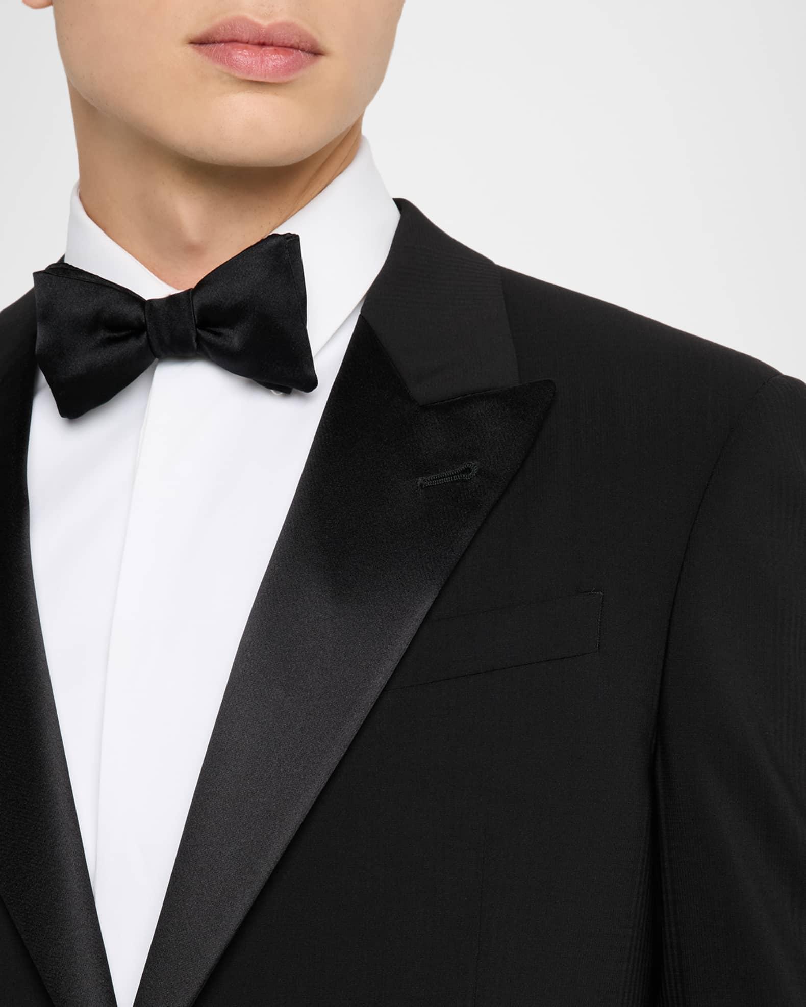 Men's Tonal Plaid Peak Lapel G Line Tuxedo Product Image