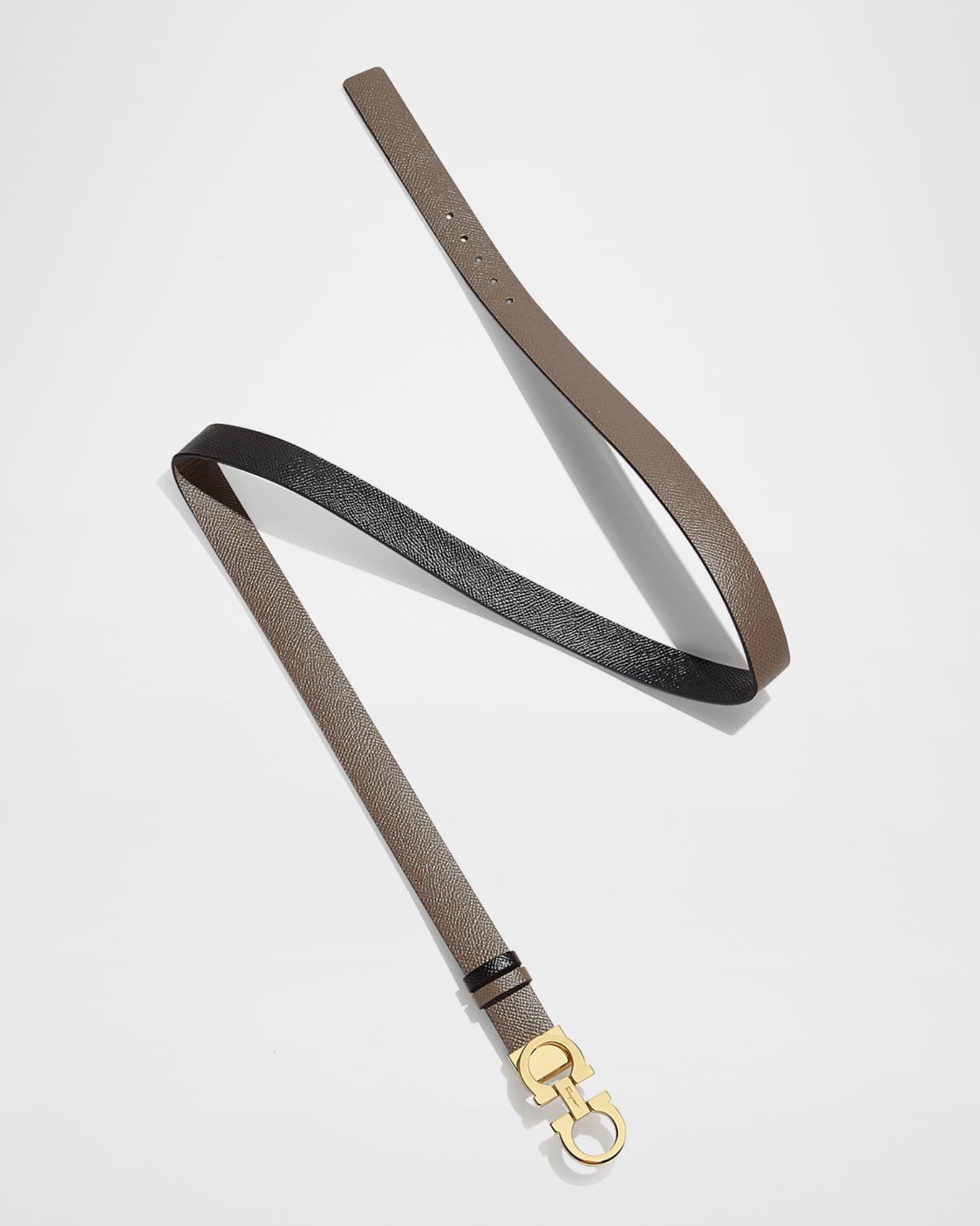 Gancini-Buckle Reversible Leather Belt Product Image