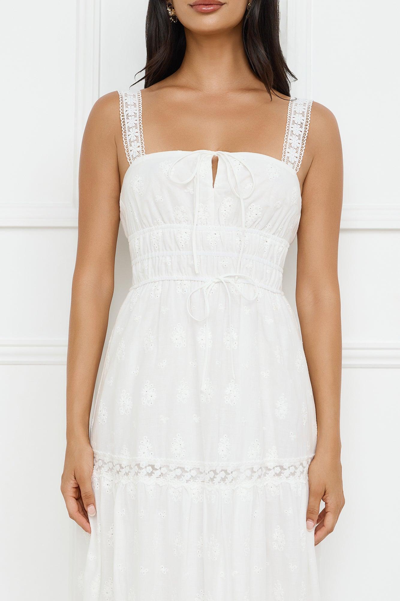 Springtime Sun Maxi Dress White Product Image