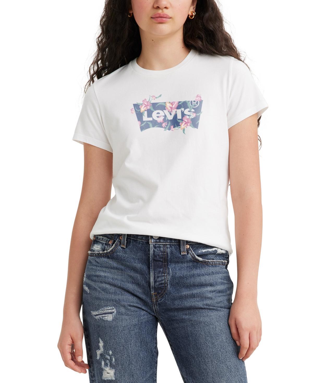 Women's Levi's® Logo Perfect Tee, Size: XS, Housemark Smokestack Product Image