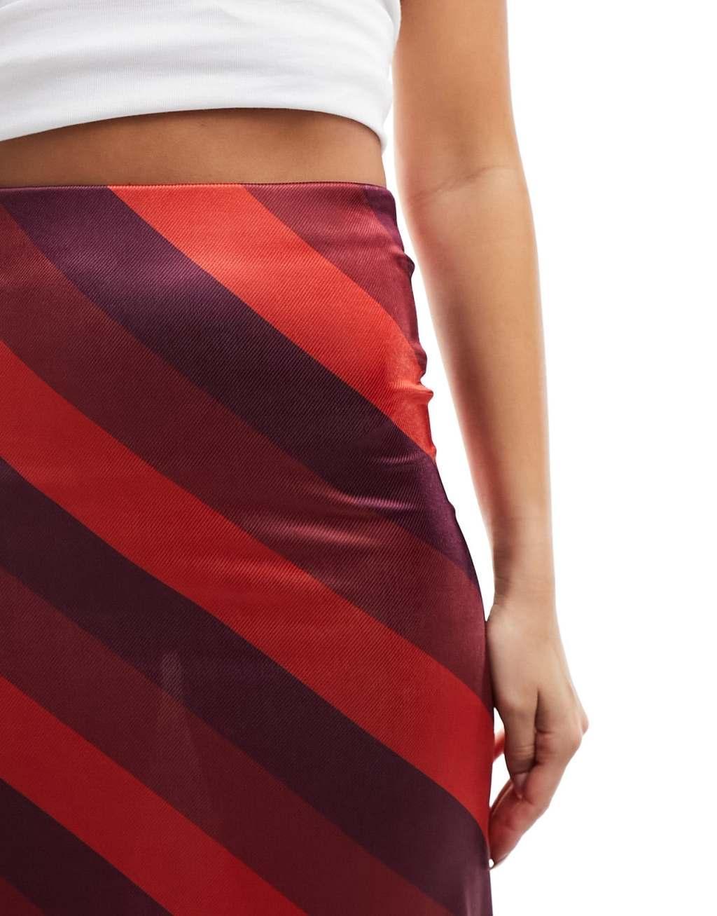 ASOS DESIGN satin twill maxi skirt Product Image