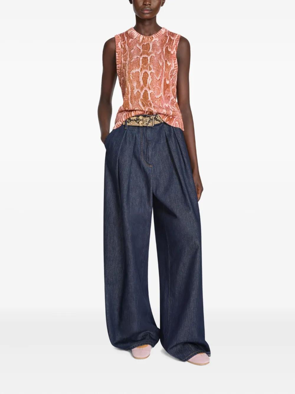 snake-print top  Product Image