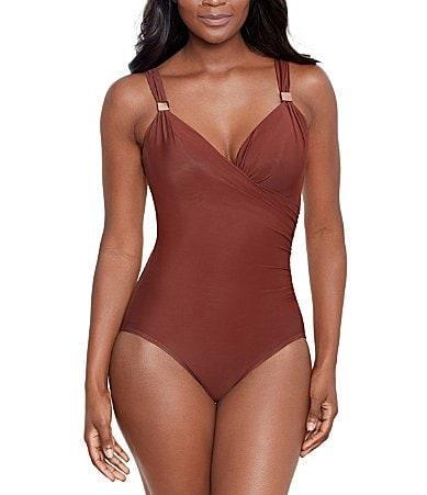 Miraclesuit Razzle Dazzle Siren Underwire Shaping V-Neck One Piece Swimsuit Product Image