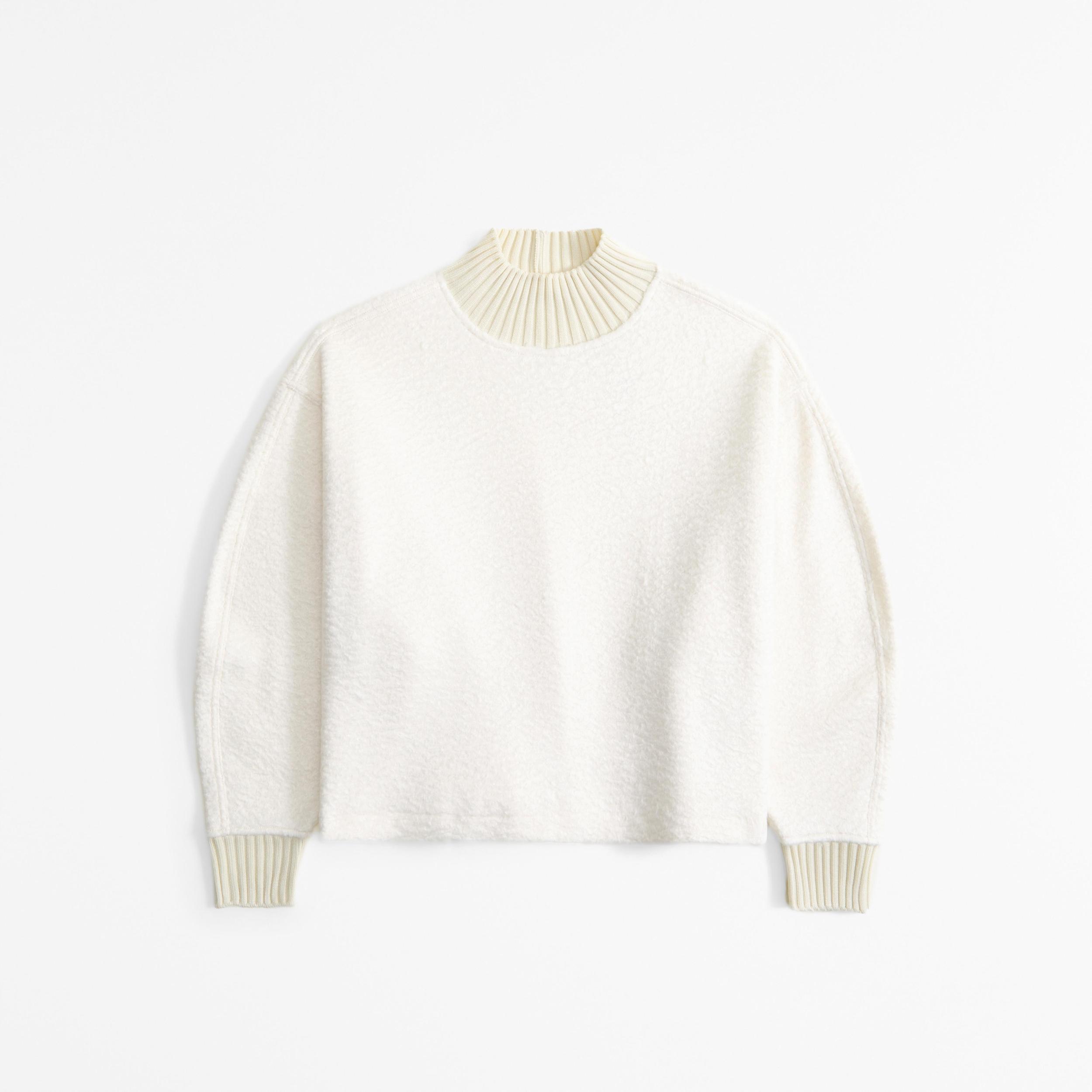 Boucle Fleece Mock Crew Product Image
