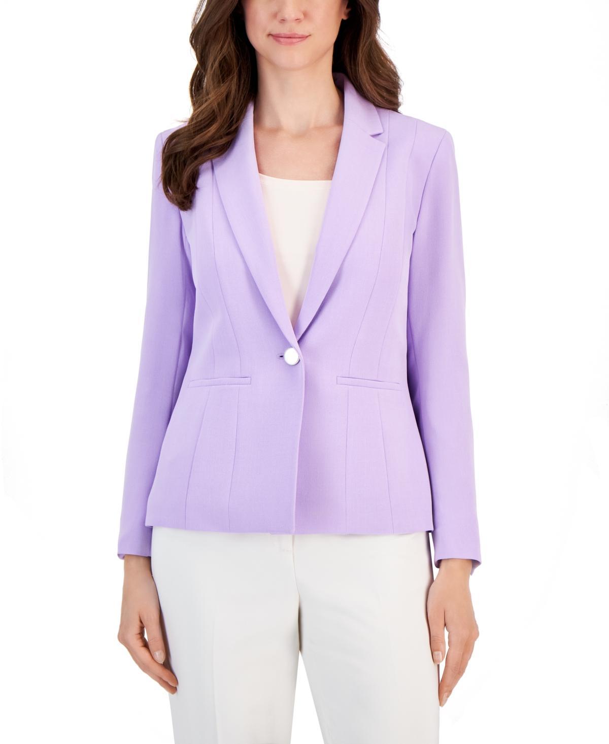Kasper Petite Crepe One-Button Blazer Product Image