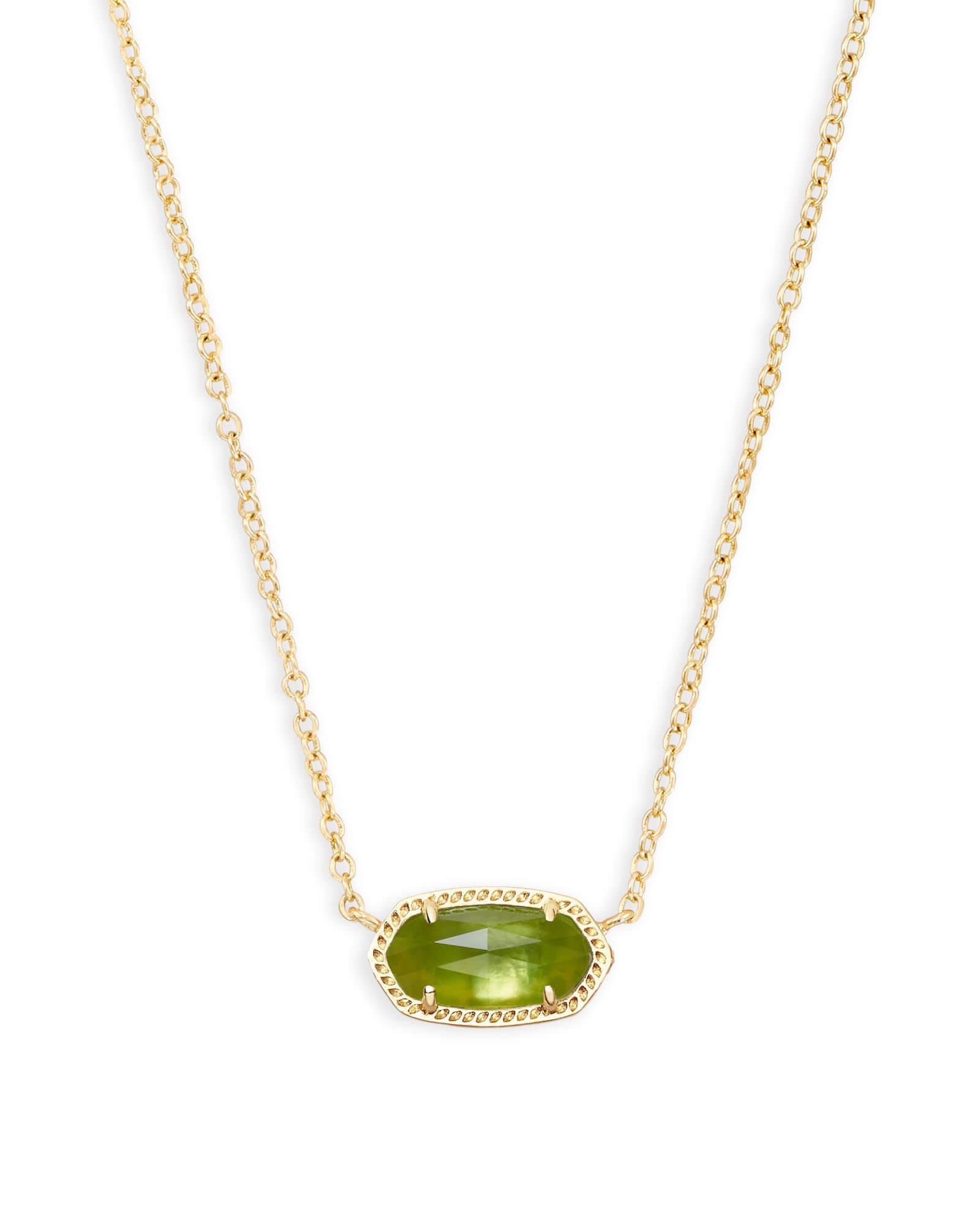 Elisa Gold Pendant Necklace in Peridot Illusion Product Image