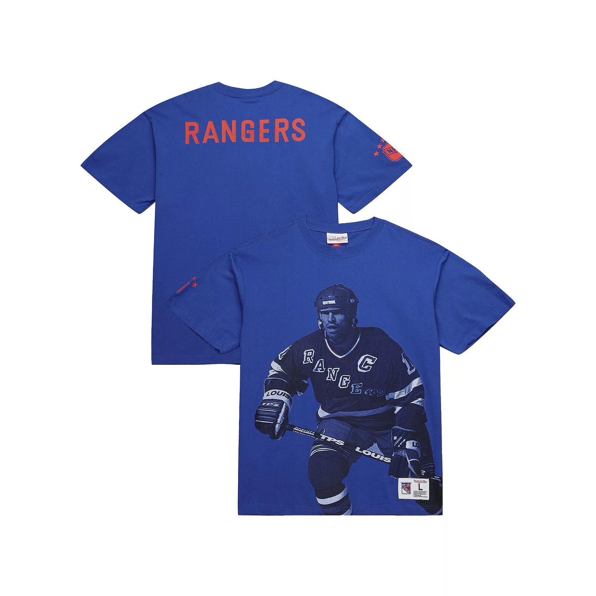 Men's Mitchell & Ness Mark Messier Blue New York Rangers NHL Ultimate Player Vintage Logo T-Shirt, Size: 2XL, Ran Blue Product Image