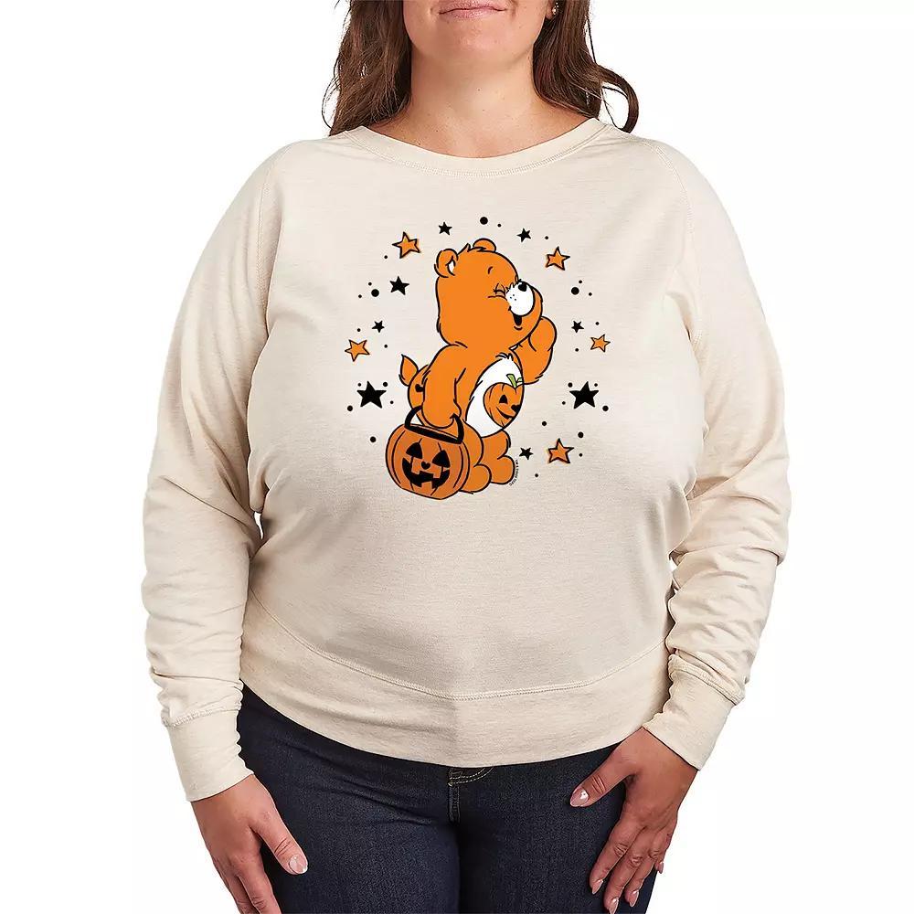 Plus Size Care Bears Halloween Trick Or Sweet French Terry Long Sleeve Tee, Womens Product Image