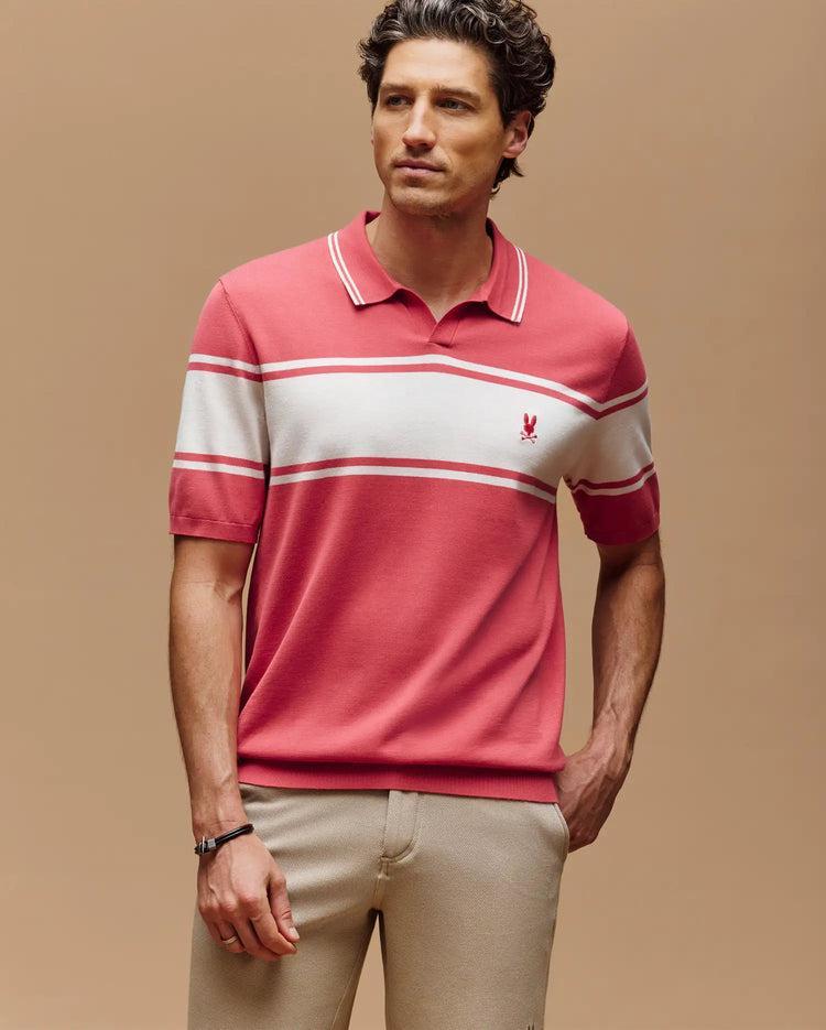 MENS ZAVIAN STRIPE KNIT POLO - MT0400055 Product Image