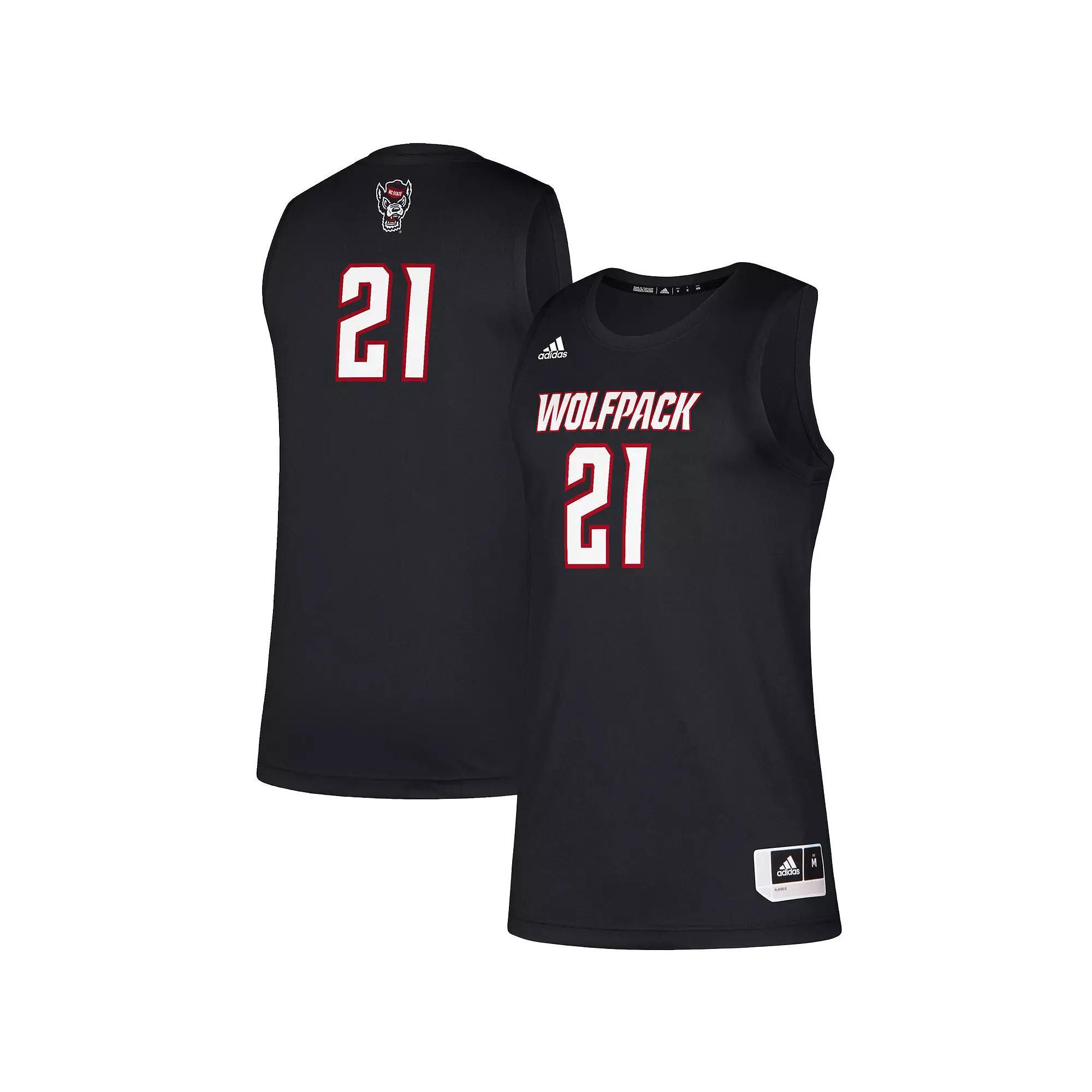 Mens adidas #21 Black NC State Wolfpack Swingman Jersey Product Image