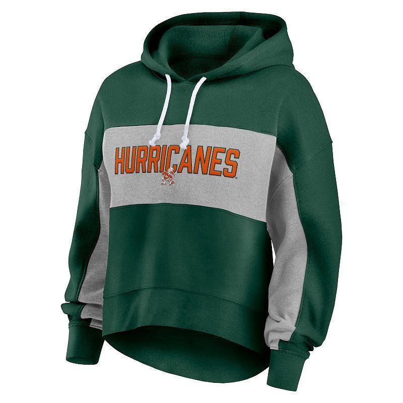 Women's Fanatics Branded Green Oakland Athletics Filled Stat Sheet Pullover Hoodie, Size: Small Product Image