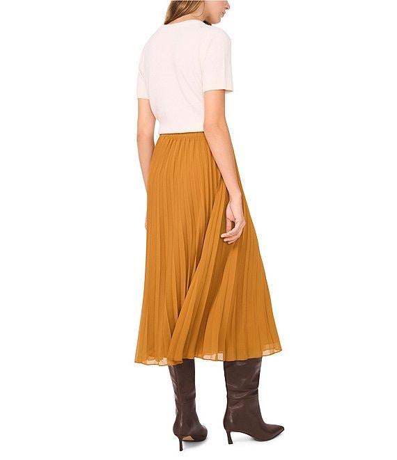 1. STATE Sunburst Pleated Midi Skirt Product Image