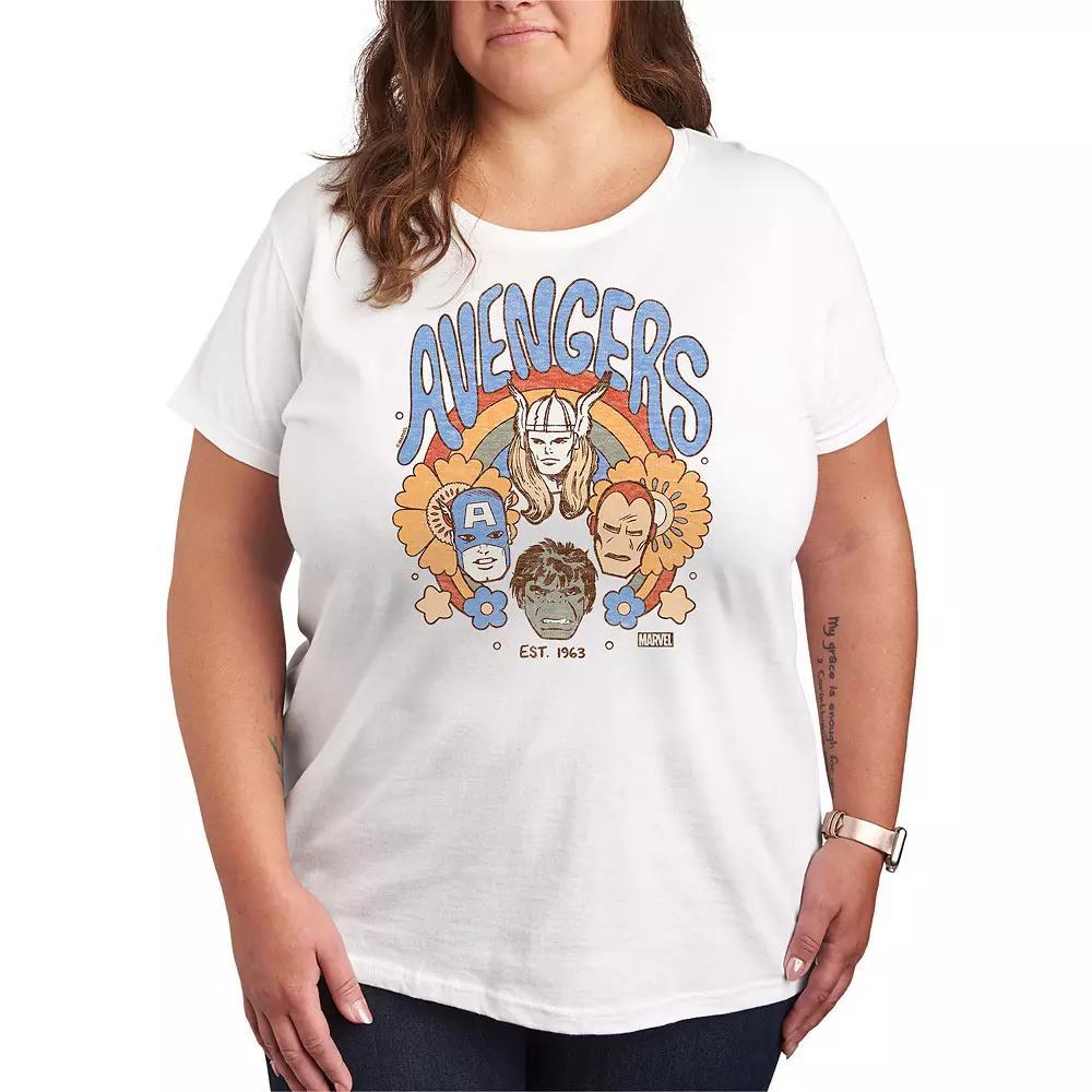Womens Marvel Avengers Vintage Floral Graphic Tee Product Image