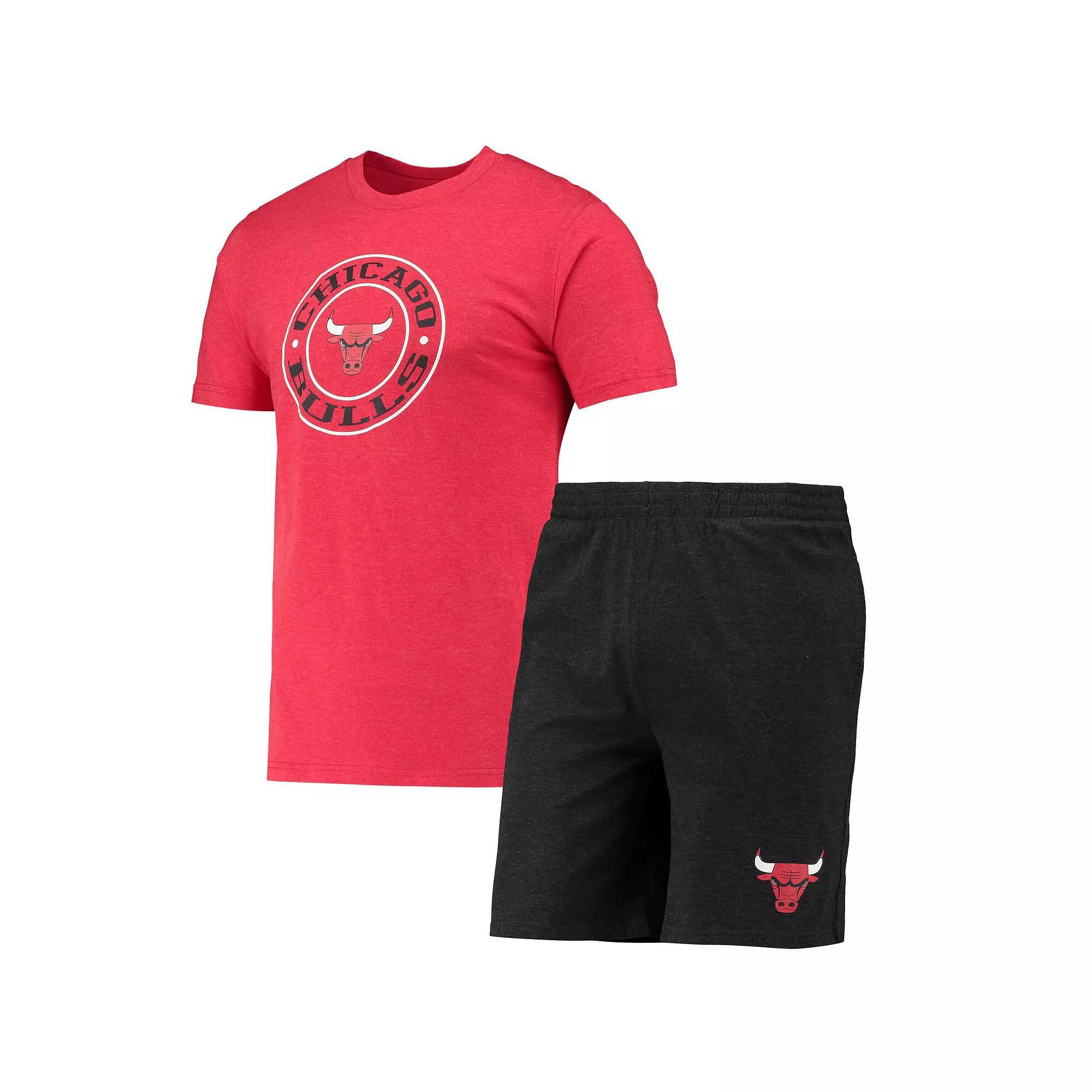 Mens Concepts Sport /Red Chicago Bulls T-Shirt & Shorts Sleep Set Product Image