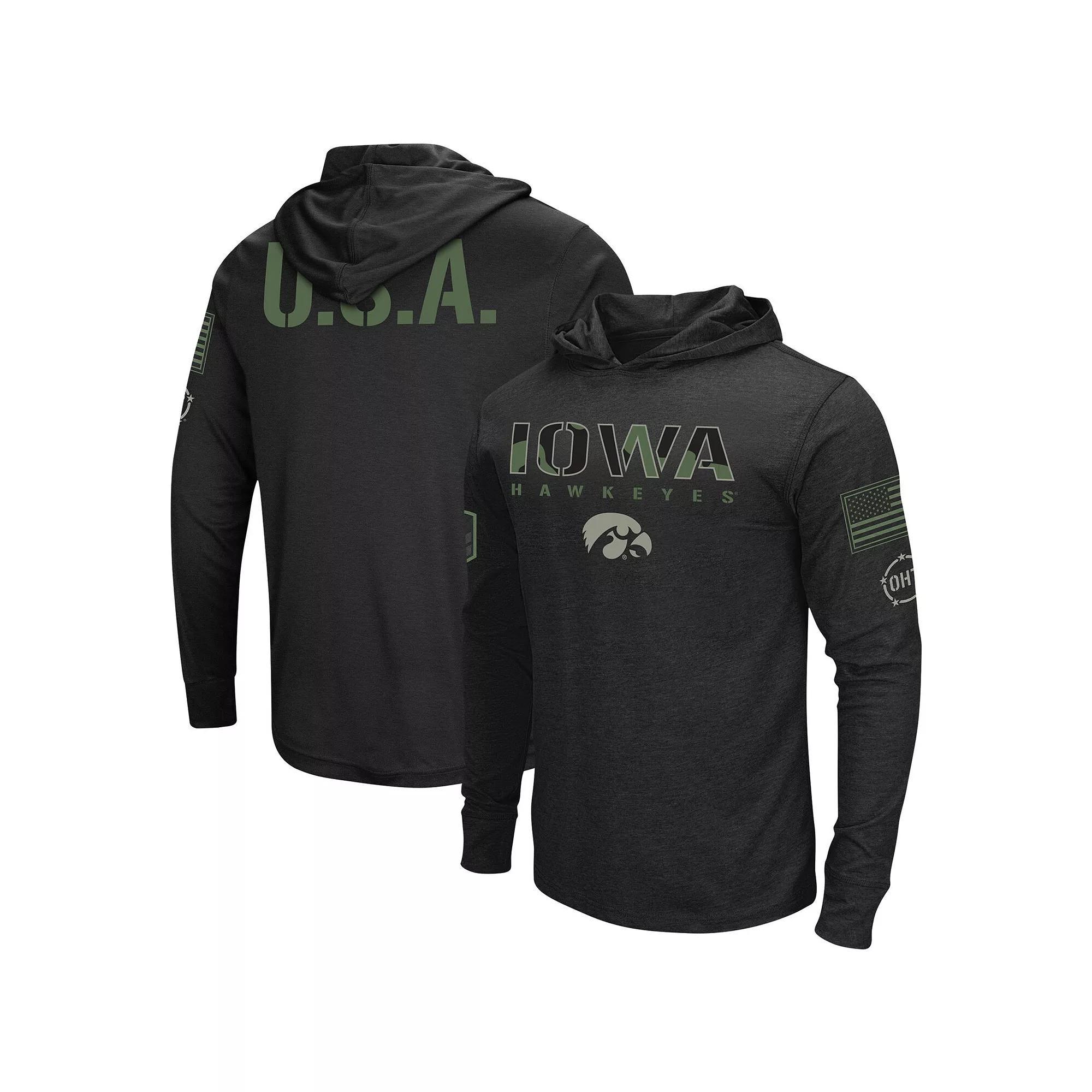 Men's Colosseum Black Florida State Seminoles Big & Tall OHT Military Appreciation Tango Long Sleeve Hoodie T-Shirt, Size: 4XB Product Image