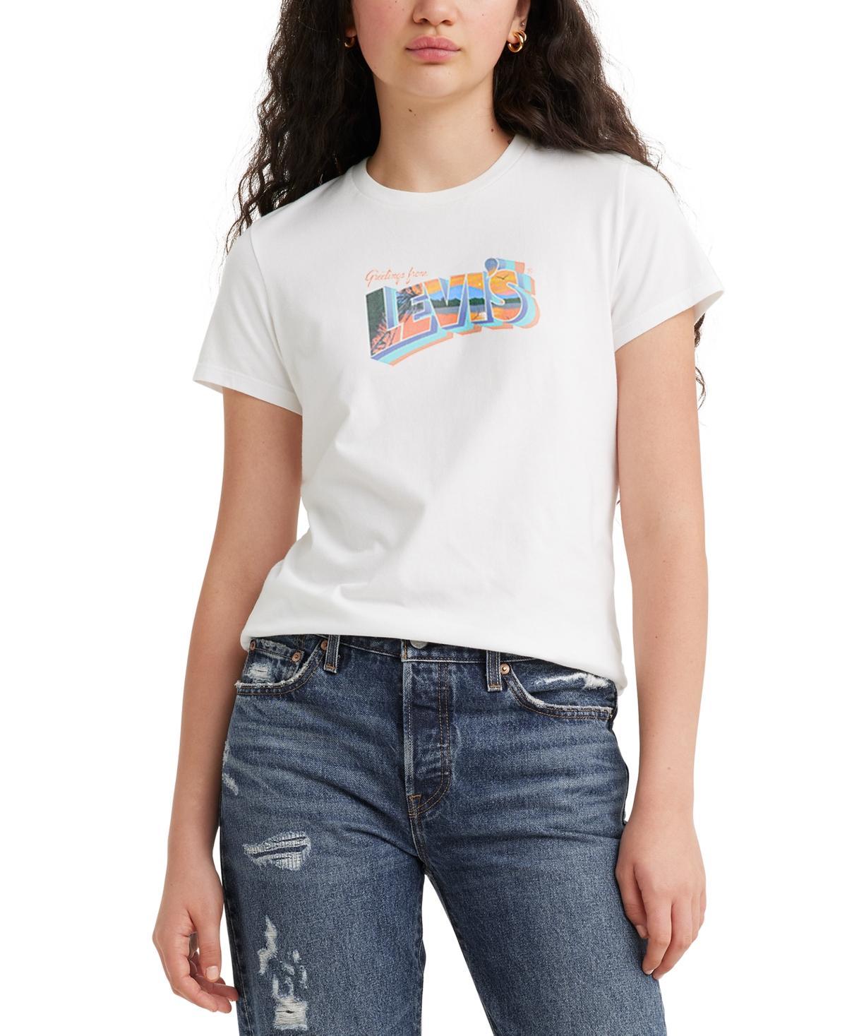 Women's Levi's® Logo Perfect Tee, Size: XS, Housemark Smokestack Product Image