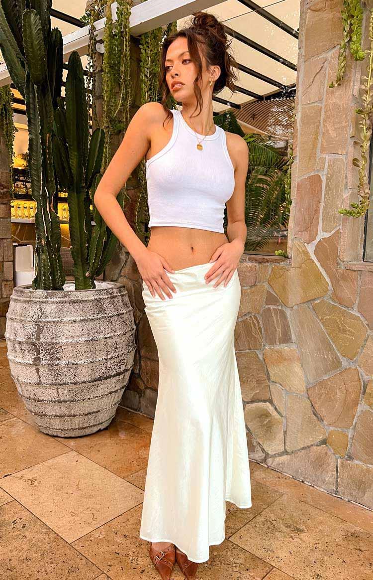 Big Love Cream Maxi Skirt Product Image