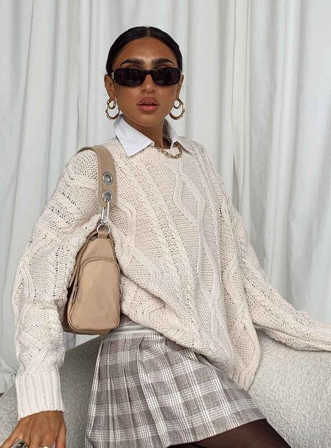 Anaya Oversized Sweater Beige Product Image