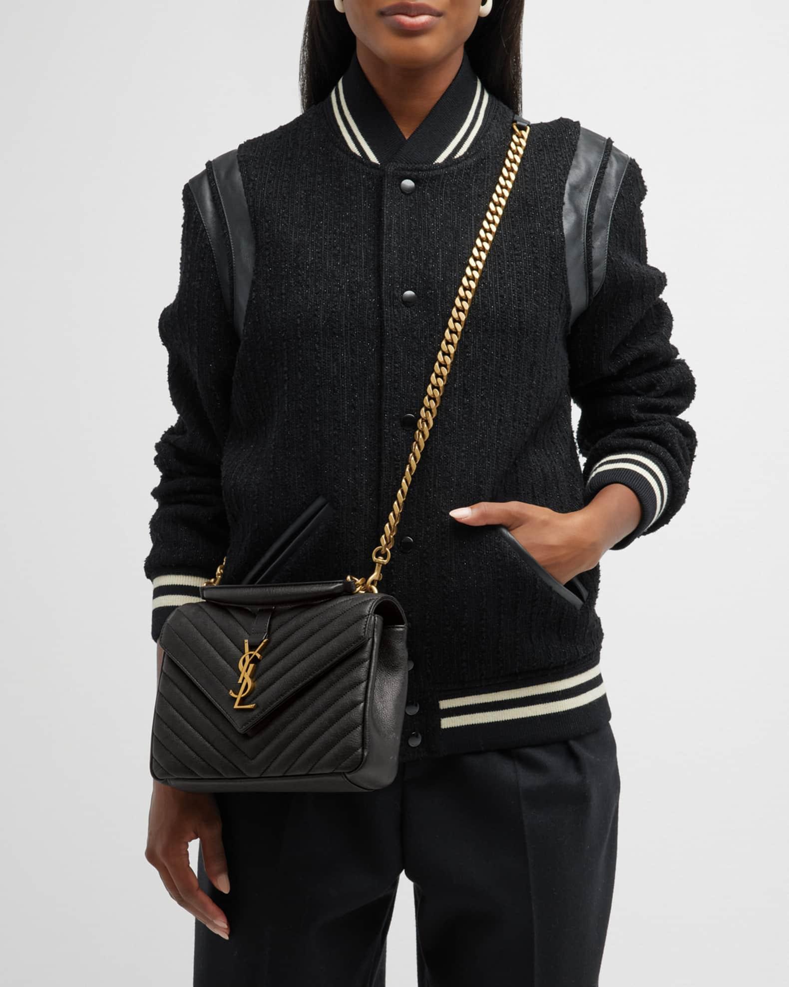 College Medium Flap YSL Shoulder Bag in Quilted Leather Product Image