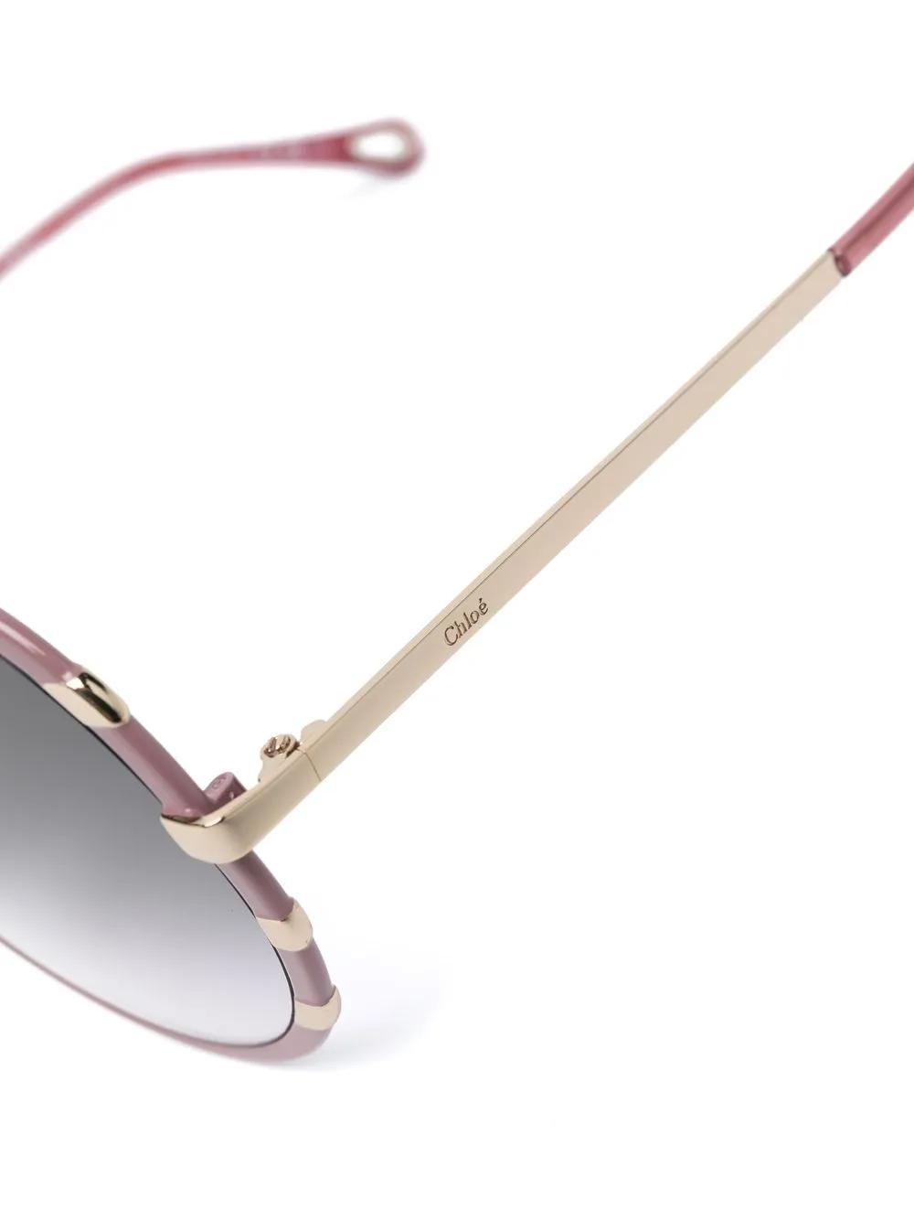 CHLOÉ Round Frame Sunglasses In Pink Product Image
