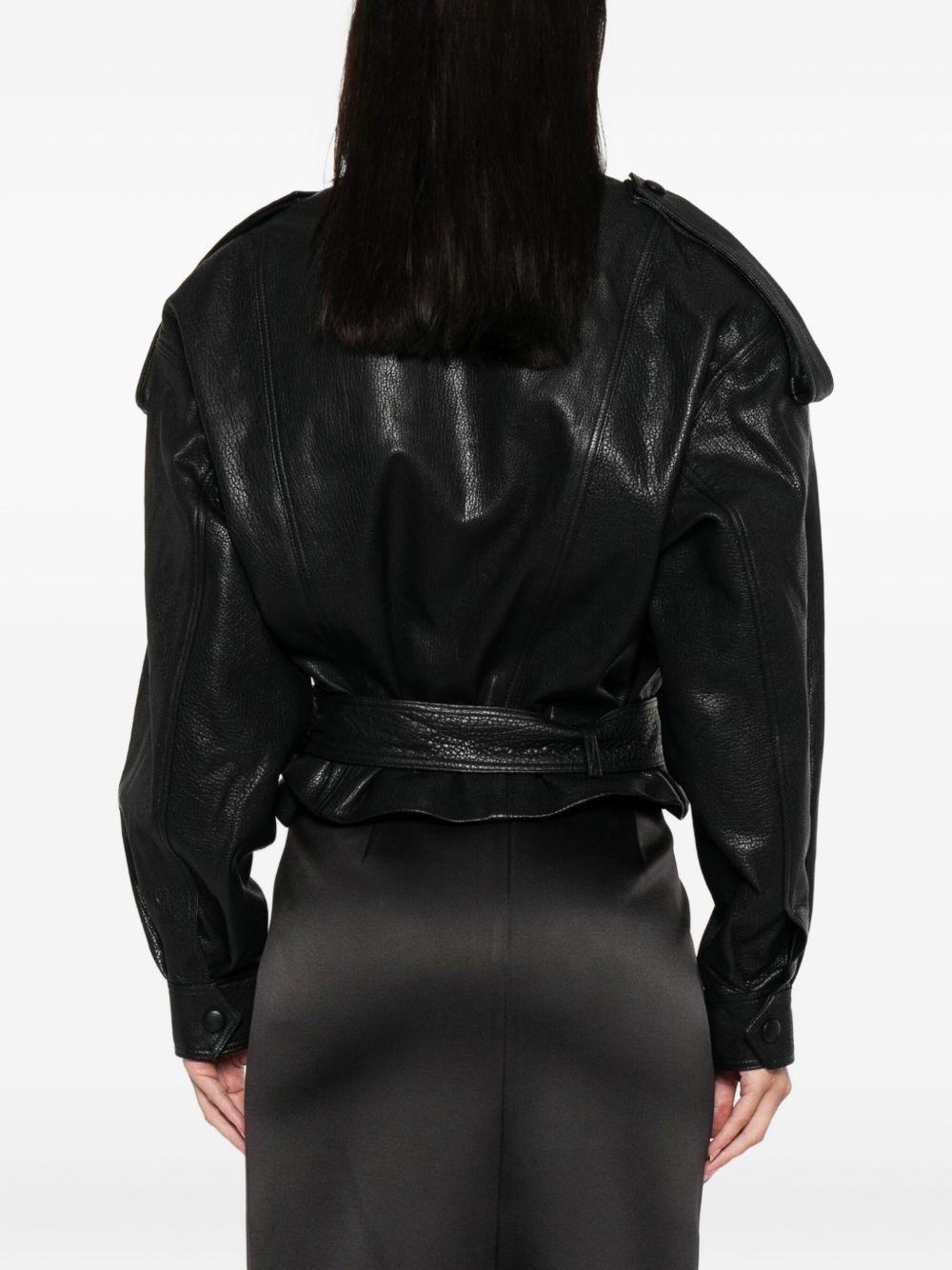grained leather jacket Product Image