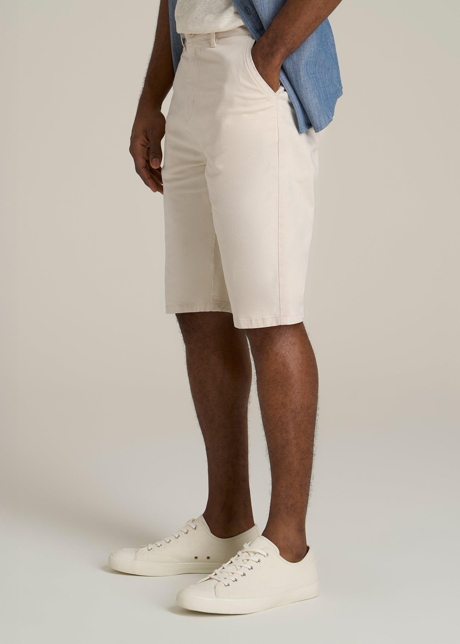Chino Shorts for Tall Men in Chalk Product Image