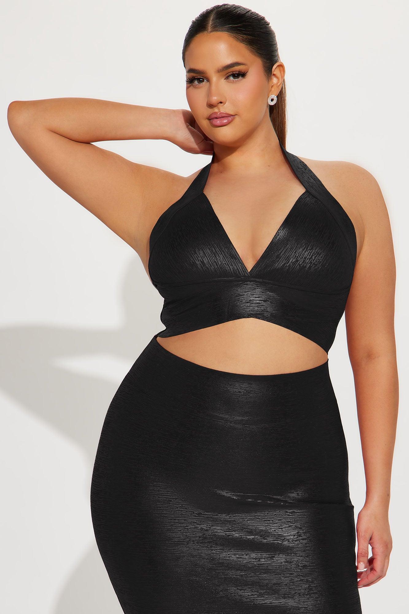 Maya Bandage Midi Dress - Black Product Image