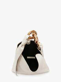 SMALL CHAIN HOBO - LEATHER SHOULDER BAG in neutrals | JW Anderson US  Product Image