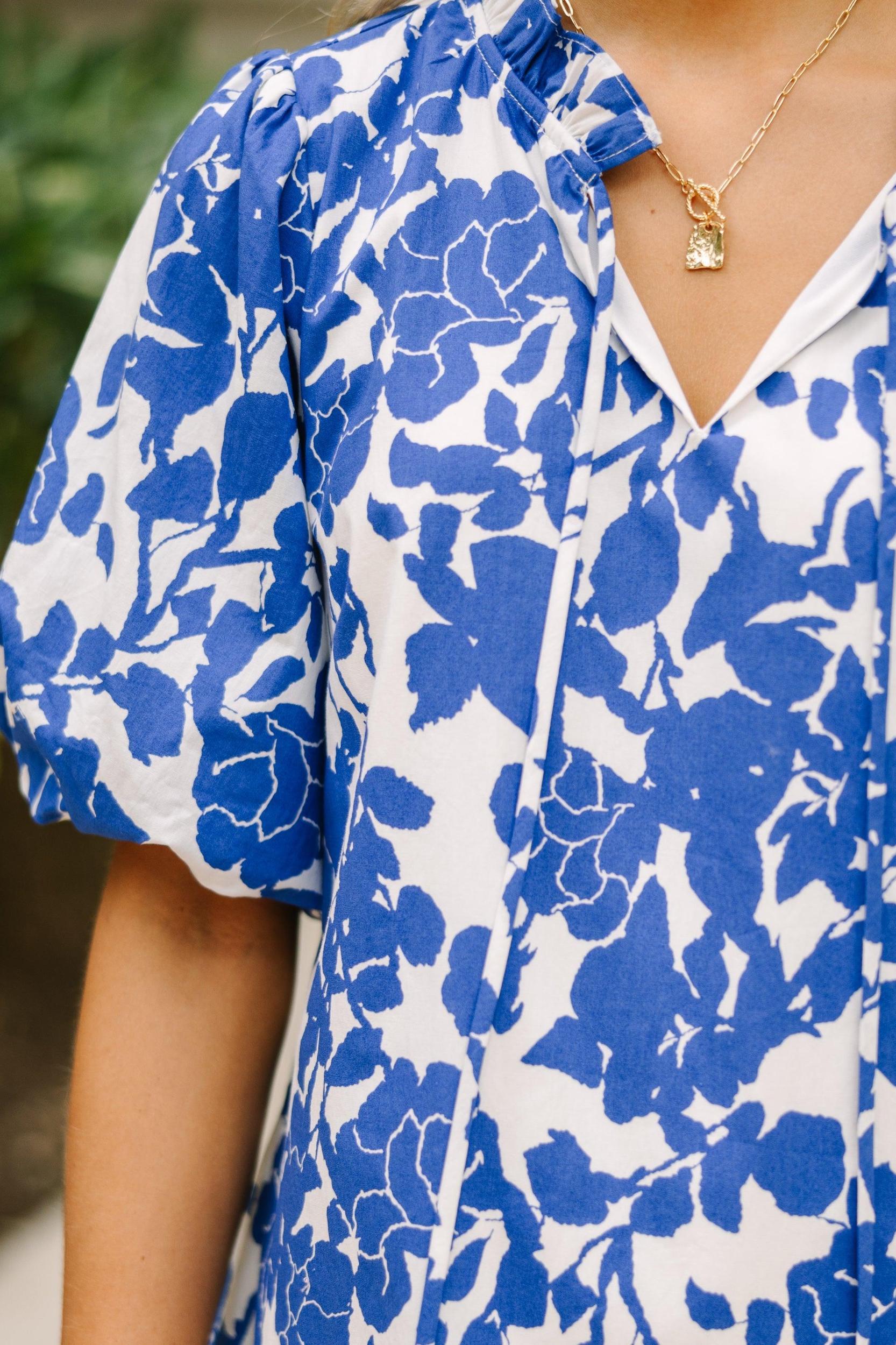Get What You Love Blue Floral Dress Female Product Image