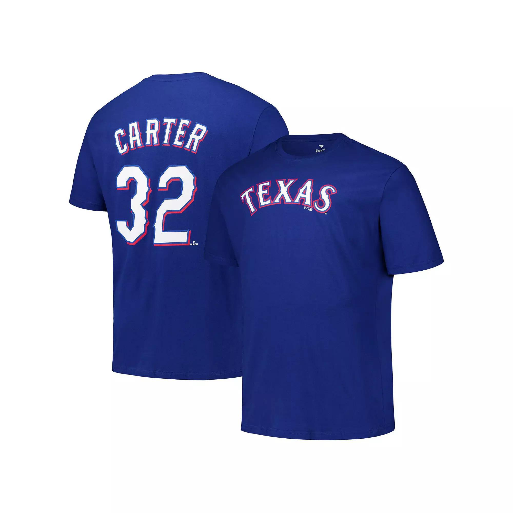 Men's Profile Evan Carter Royal Texas Rangers Big & Tall Name & Number T-Shirt, Size: 2XLT, Blue Product Image