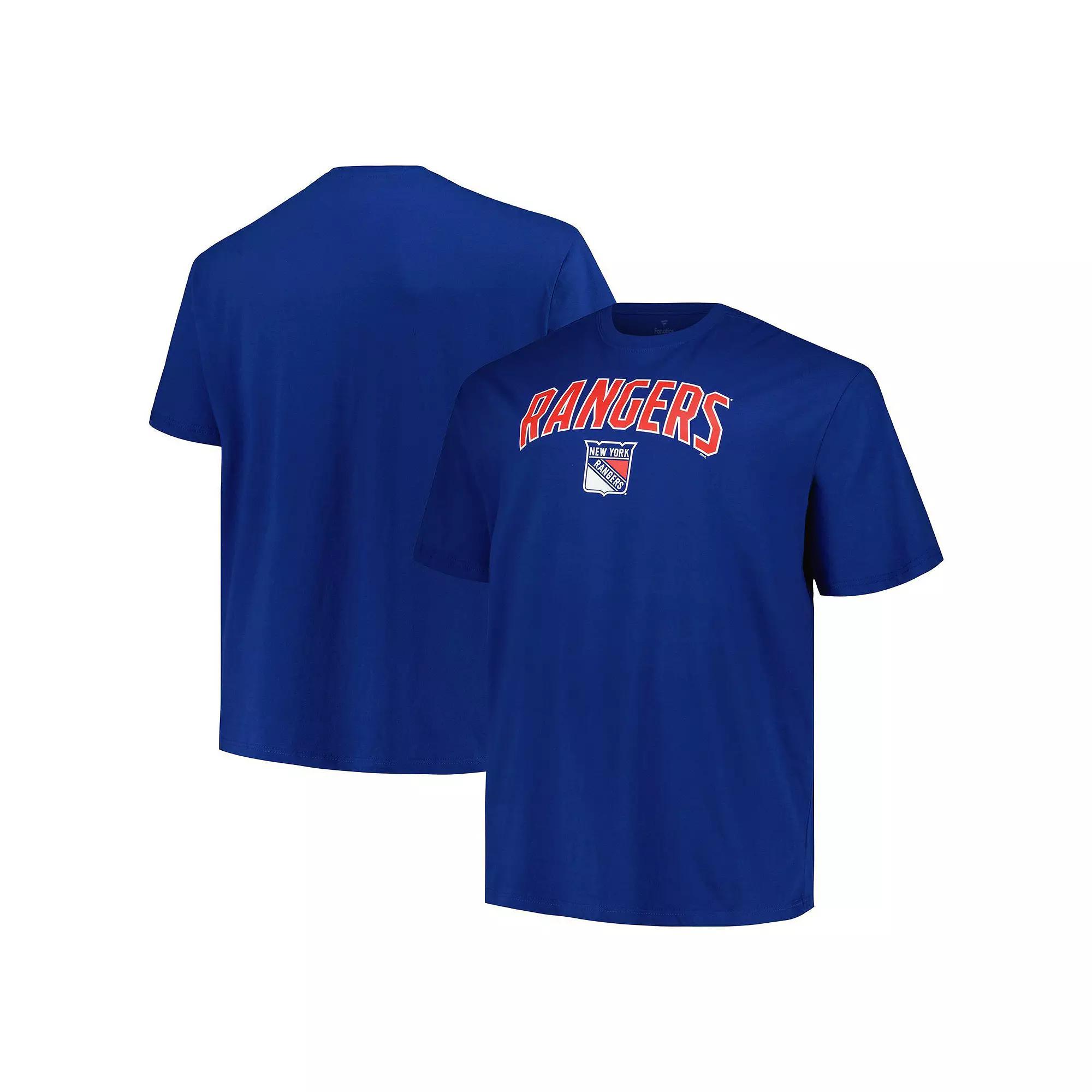 Men's Profile Blue New York Rangers Big & Tall Arch Over Logo T-Shirt, Size: 3XB, Ran Blue Product Image