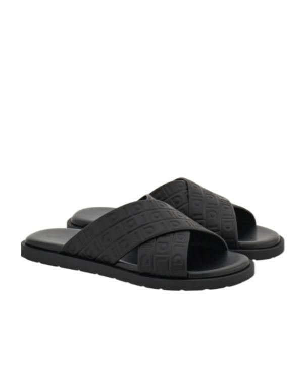 FERRAGAMO Round Head Slippers In Black Product Image