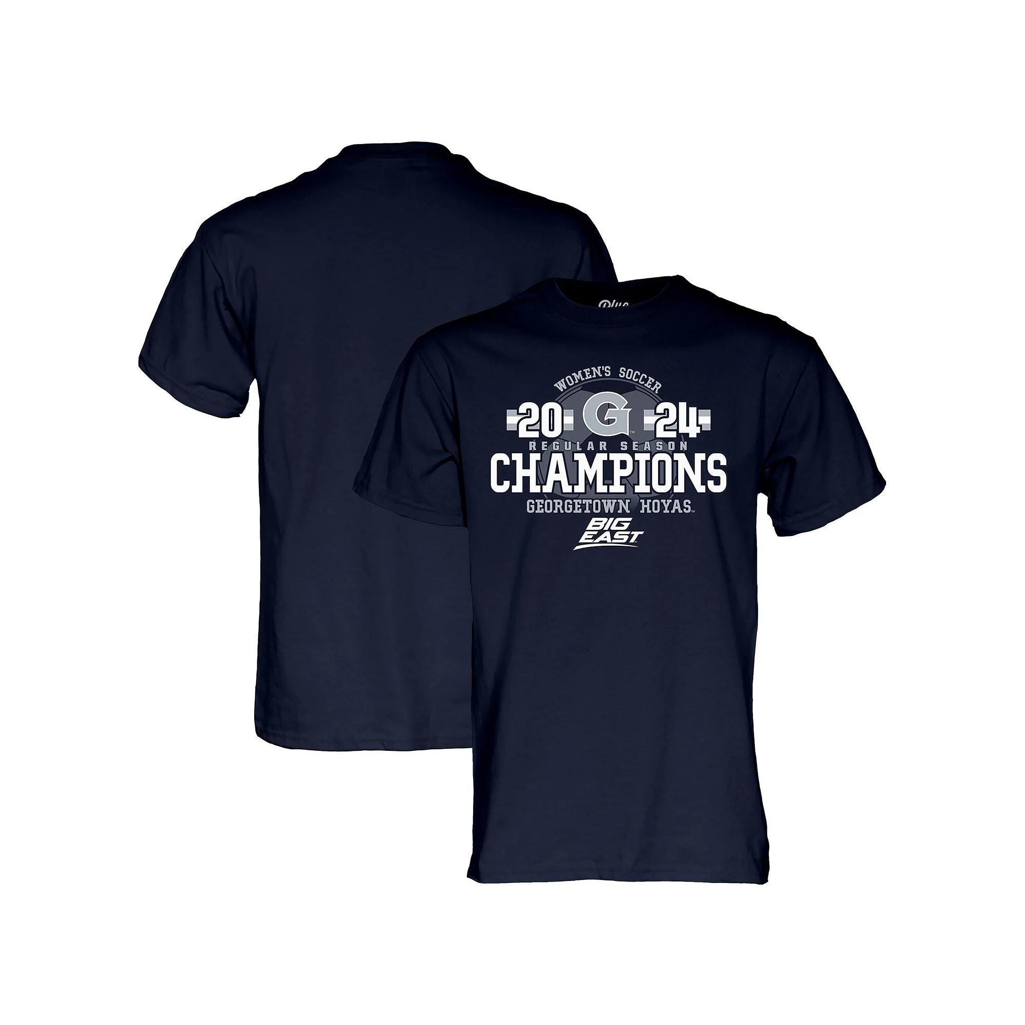 Unisex Blue 84 Navy Georgetown Hoyas 2024 Big East Women's Soccer Regular Season Champions T-Shirt, Adult Unisex, Size: XL, Grg Blue Product Image