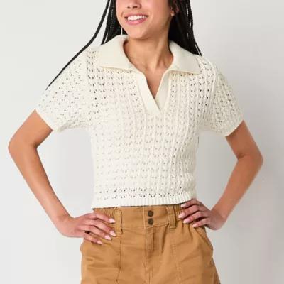 Arizona Juniors Womens Short Sleeve Pullover Sweater Product Image