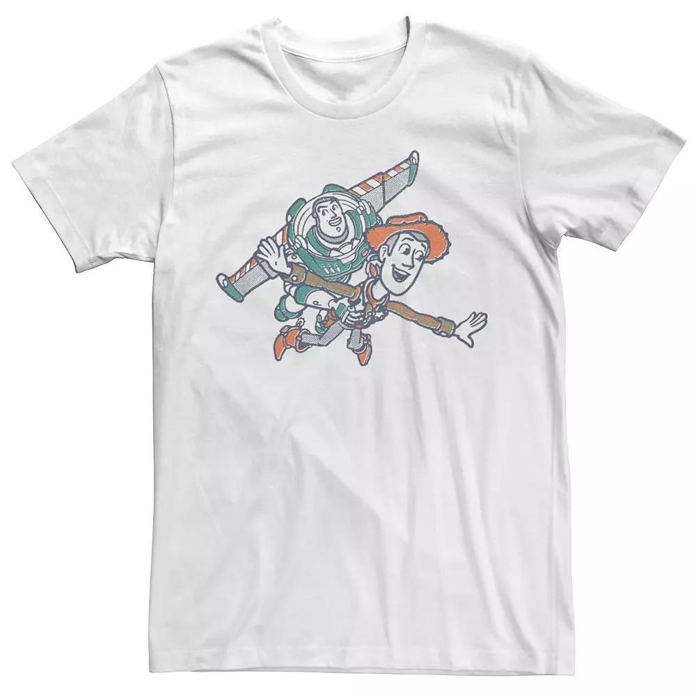 Disney / Pixar's Toy Story Buzz Lightyear & Woody Men's Sketch Tee, Size: Small, White Product Image