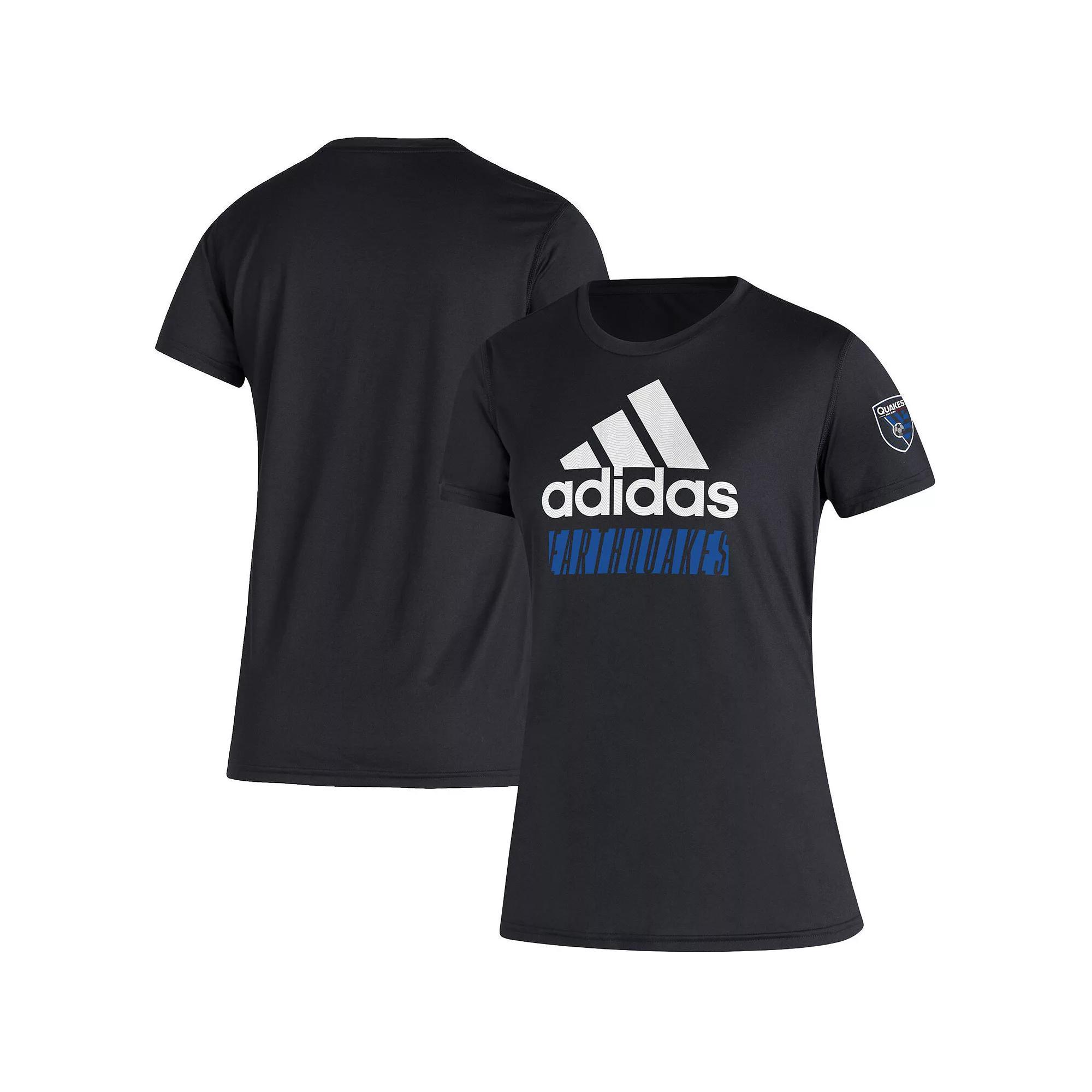 Womens adidas Black San Jose Earthquakes Creator Vintage AEROREADY T-Shirt Product Image