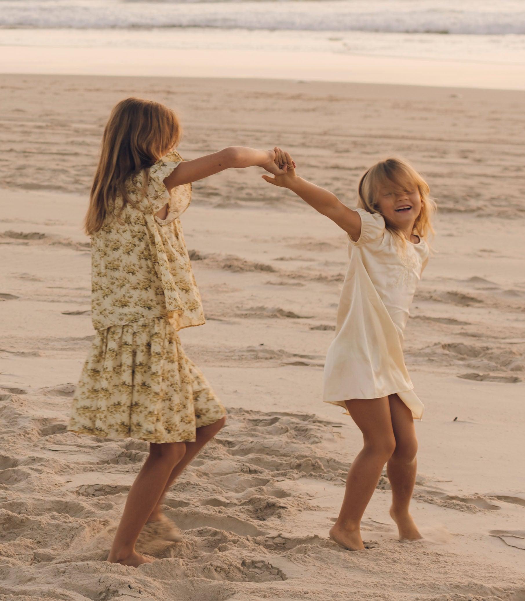 GOLDIE DRESS -- CREME CITRON Kids Product Image