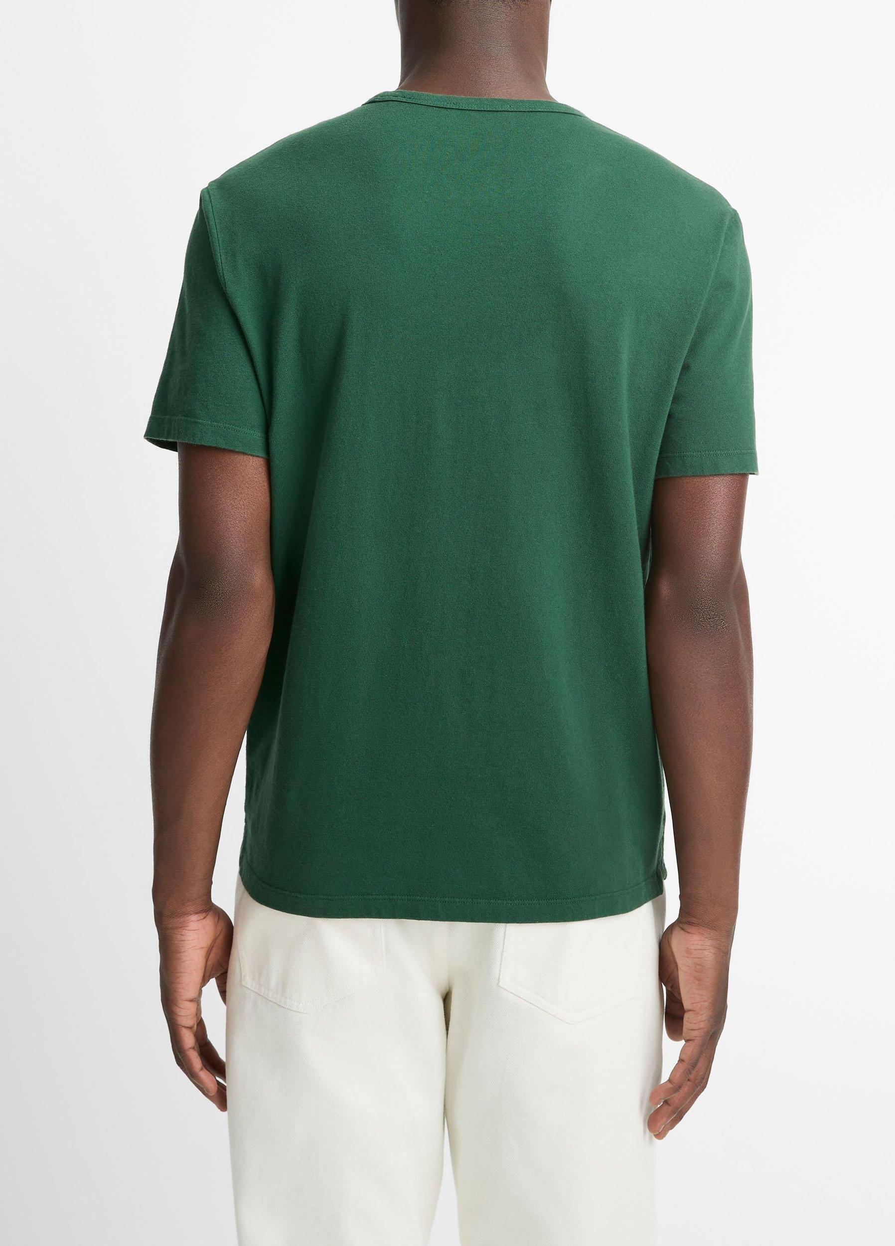 Mens Garment Dye Cotton T-Shirt, Washed Bamboo, Size S Vince Product Image
